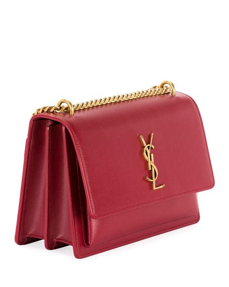 ysl sunset bag small red|YSL sunset medium chain bag.